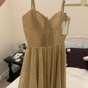 Gold shimmer dress